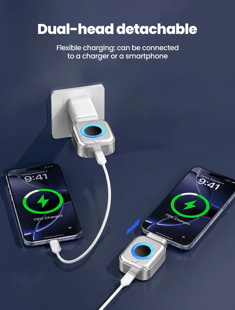 USB C Phone Fully Charged Intelligent Separator Type-C 140W Fast Charging Adapter Phones Full Charge Auto Power Cut Off Charger