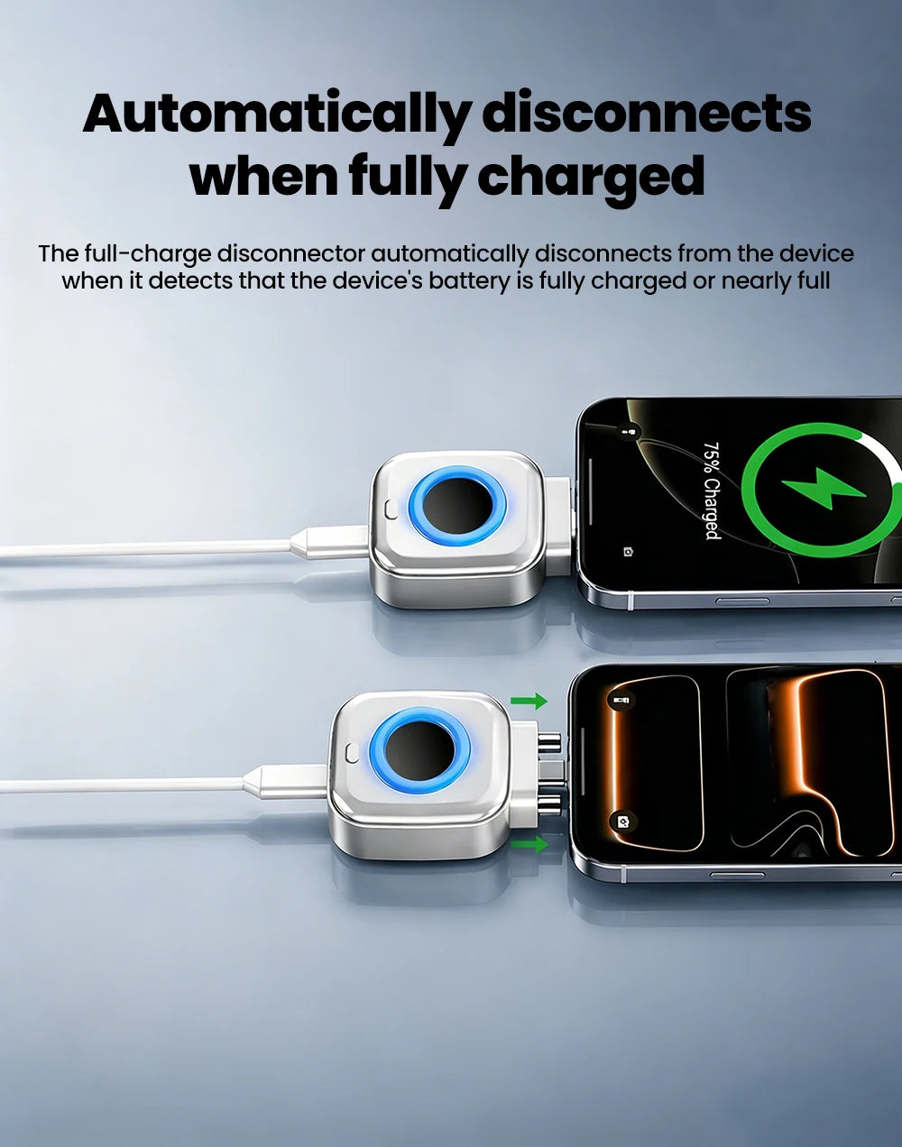 USB C Phone Fully Charged Intelligent Separator Type-C 140W Fast Charging Adapter Phones Full Charge Auto Power Cut Off Charger