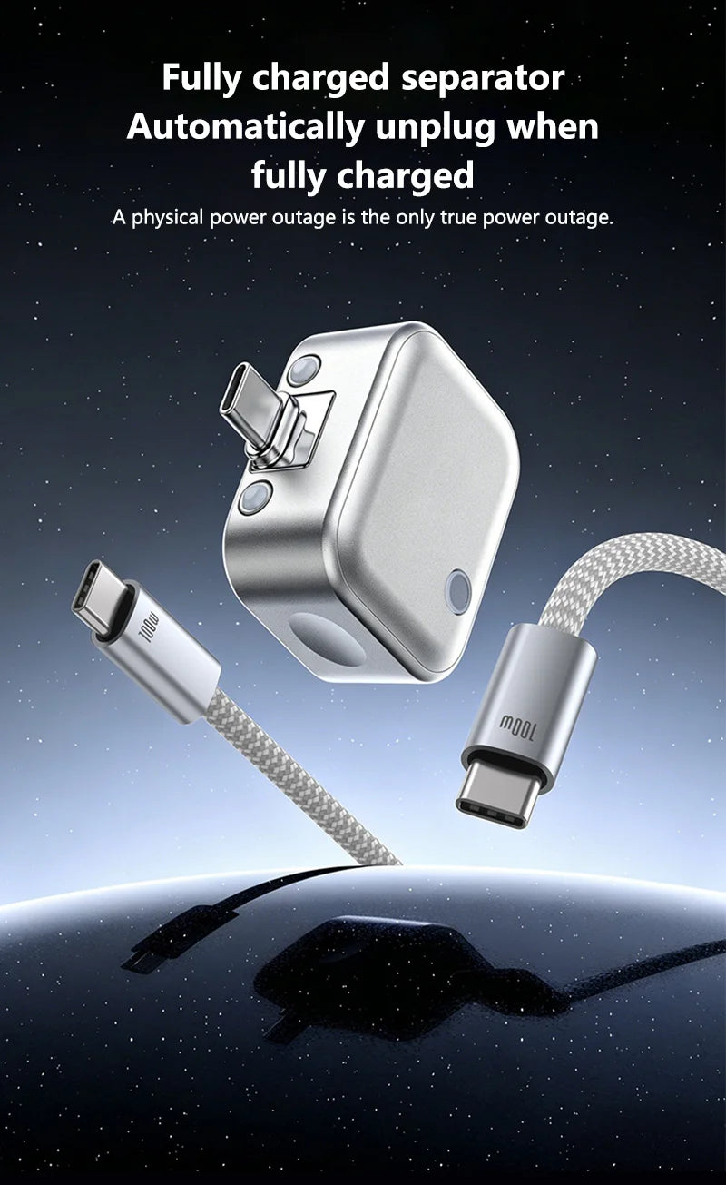 140W USB C Auto Disconnect Charger Adapter For Safe Overnight Charging Smart Auto Stop Charging Full Charge Self-Cut