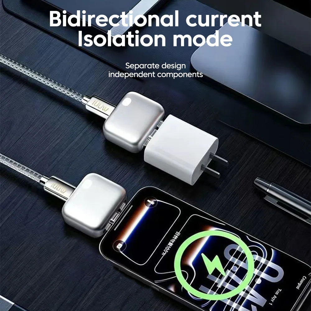 Intelligence 140W Full Charge Auto-Disconnect Charging Adapter Fast Charge Safety Separator Automatically for Type-C Devices