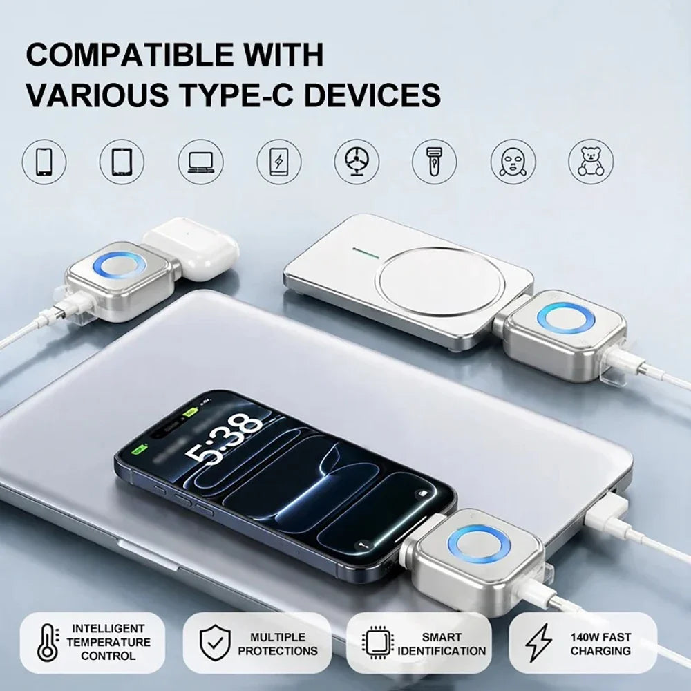 Automatic Cut Off Charging Protector 140W Fast Charging Safety Device Auto Stop Overcharge Protection for USB Charging
