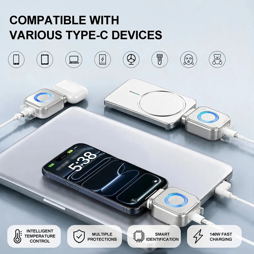 Automatic Cut Off Charging Protector 140W Fast Charging Safety Device Auto Stop Overcharge Protection for USB Charging