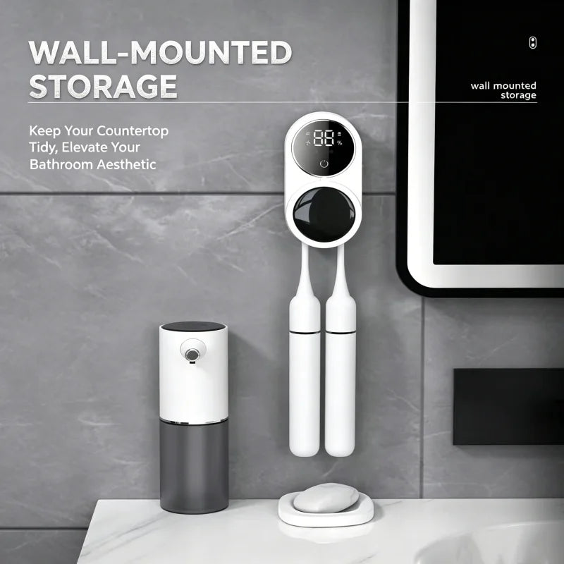 Mini Portable Rechargeable Travel Toothbrush Sterilizer Induction Switch with Charge Display UV Toothbrush Sterilizer Case