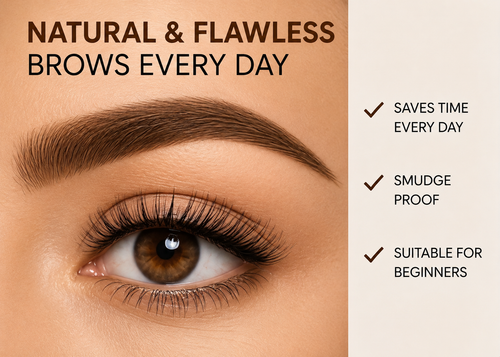 "Eyebrow Stamp Powder Kit – Waterproof Professional Brow Stencil & Enhancer"